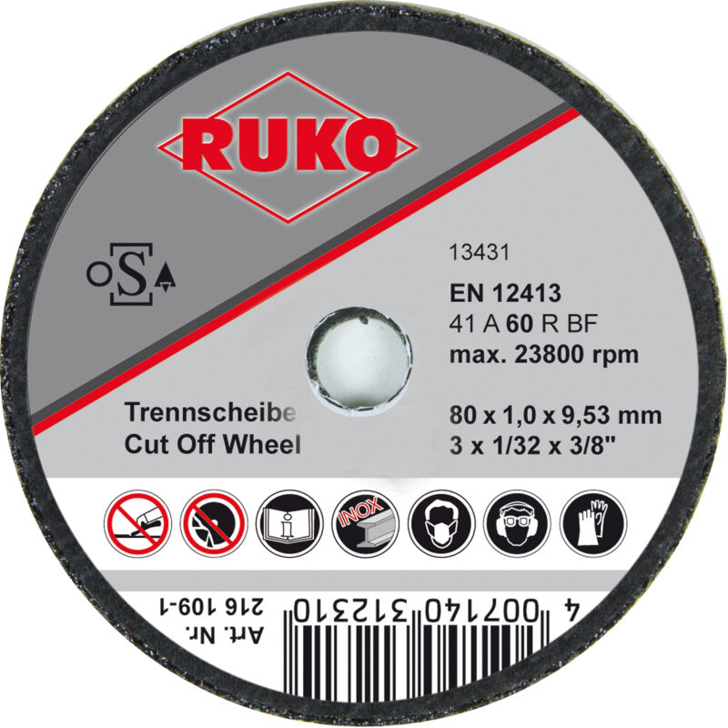 Image of Ruko - 216108-2 - Confezione da 25 dischi da taglio 100 x 2 mm