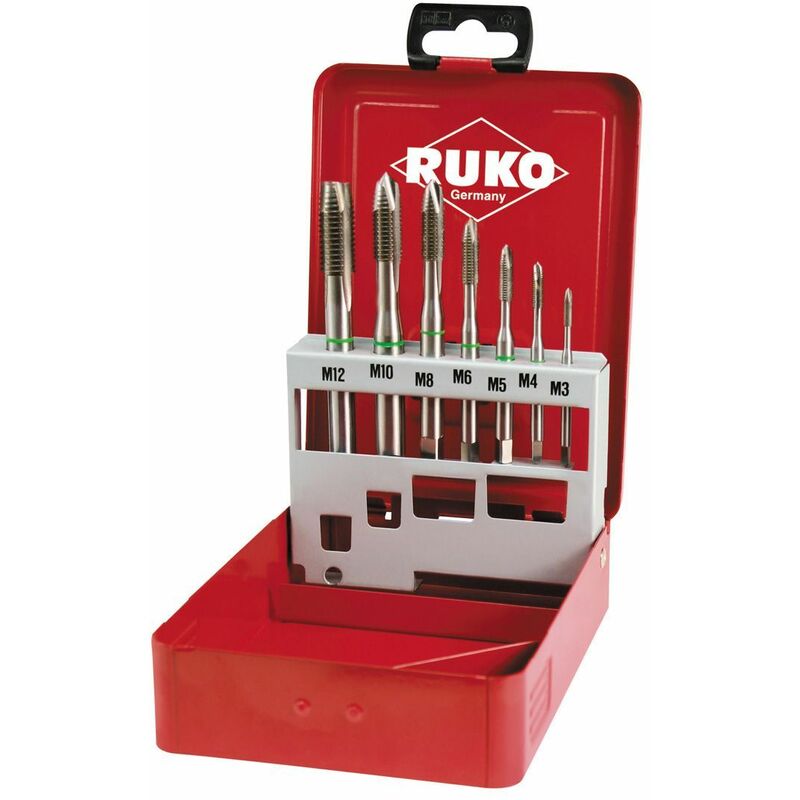 

245061 - Juego machos máquina M DIN 371 / 376 HSS-Co 5 rectificados Tipo B (7 piezas) - Ruko