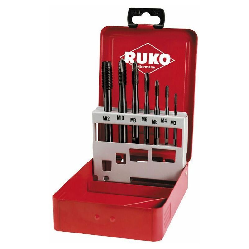 

245063 - Juego machos máquina M DIN 371 / 376 HSS-Co VAP rectificados para acero inoxidable Tipo B (7 piezas) - Ruko