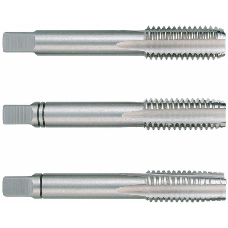 

246080UNC - JUEGO DE 3 MACHOS PARA ROSCAR A MANO UNC DIN 352 HSS RECTIFICADOS CON ROSCA NO.8 - Ruko