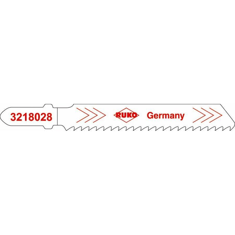 

3218028 - Pack de 5 sierras de calar HSS acero corte ultra rápido 77 mm (Equivalencia Bosch T 118 BF) - Ruko