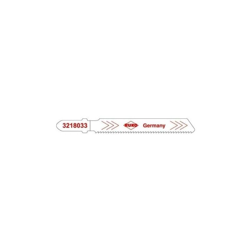 

3218033 - Pack de 5 sierras de calar HSS acero corte ultra rápido 77 mm (Equivalencia Bosch T 118 AF) - Ruko