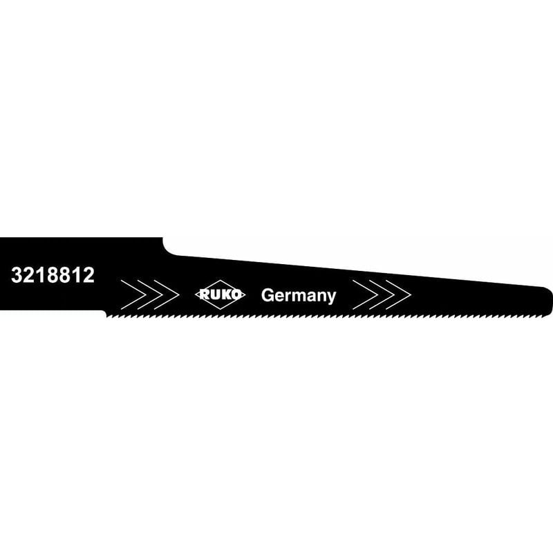 

RUKO 3218812 - Pack de 5 sierras de calar acero de corte ultra rápido para sierras neumáticas de carrocería, 91,5 mm (paso 0,8 mm)