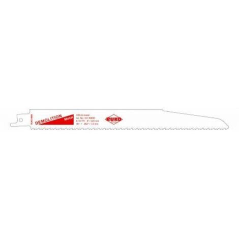 RUKO 33189895 PACK DE 5 SIERRAS DE SABLE ACERO DE CORTE ULTRA RÁPIDO (BOSCH S 1120 CF) LARGO 225 MM PASO 1,6 MM