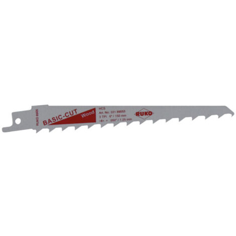 RUKO 5x lame de scie sabre 8905 HCS avoyée fraisée - 33189055