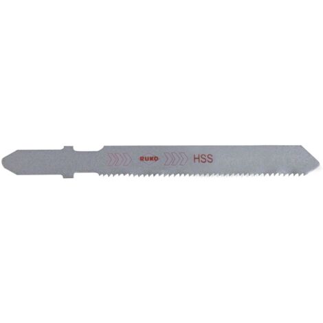 RUKO 5x Stichsägeblatt 8010 HSS blank gewellt - 3218010
