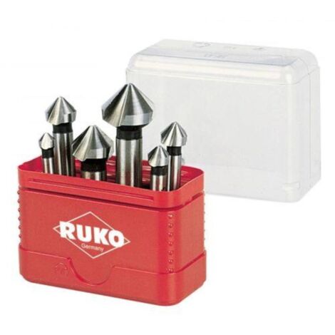 RUKO A102156 JUEGO DE 6 AVELLANADORES CÓNICOS, DIN 335 FORMA C