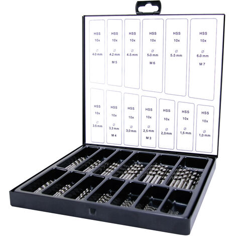 RUKO A214195 HSS Metall-Spiralbohrer-Set    geschliffen DIN 338  1 Set