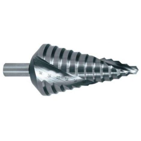 RUKO Broca escalonada HSS ranurada en espiral con afilado cruzado 5 escalones Ø 4 - 12 mm - 101050-5
