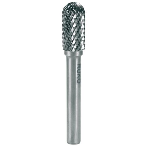 Fraise sur tige WRC D.10mm Tête-L.20mm Arbre-D.6mm HM carbure engrènement 4 RUKO