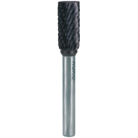 RUKO Fraise carbure monobloc ZYA Ø 6 mm Longueur de tête 18 mm Queue Ø 6 mm TiCN Denture KVZ 4 - 116010TC