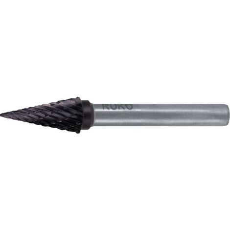 RUKO fraise rotative en carbure SKM Ø 8 mm longueur de tête 18 mm Ø de queue 6 mm TiCN denture KVZ 4 - 116036TC