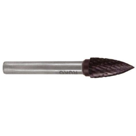 RUKO  Fresa  de  metal  duro  SPG  Ø  8  mm  Longitud  de  la  cabeza  18  mm  Vástago  Ø  6  mm  Dentado  TiCN  KVZ  4  -  116026TC