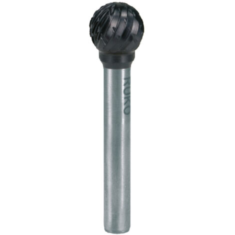 RUKO Hartmetall-Frässtift KUD Ø 12 mm Kopflänge 11 mm Schaft-Ø 6 mm TiCN Verzahnung KVZ 4 - 116044TC