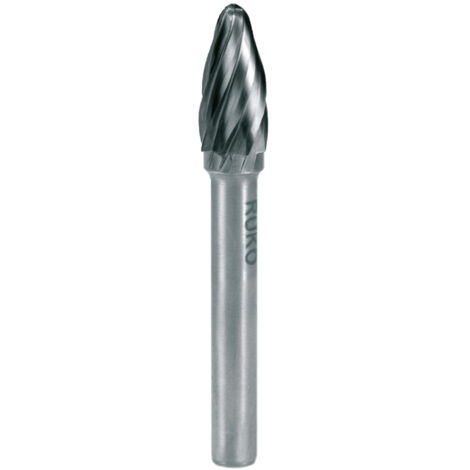 RUKO Hartmetall-Frässtift RBF Ø 6 mm Kopflänge 18 mm Schaft-Ø 6 mm Verzahnung Alu - 116030A