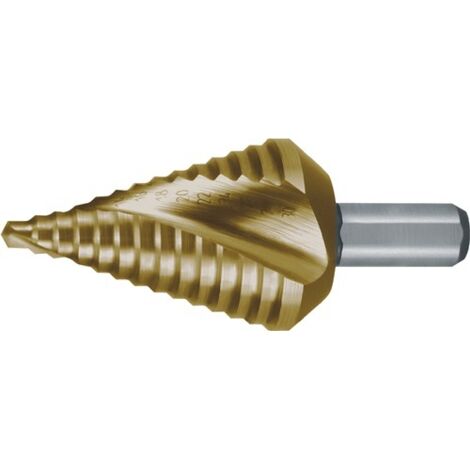RUKO Stufenbohrer HSS-TiN spiralgenutet mit Kreuzanschliff kurz Ø 4 - 30 mm - 101063T