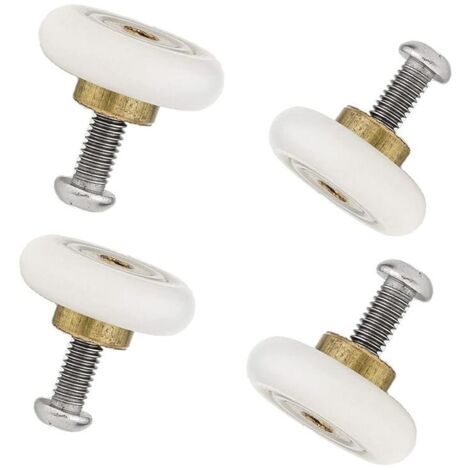 Rulli di ricambio per porta doccia KZQ, confezione da 4, diametro 19 mm (19 mm – 4 pezzi)