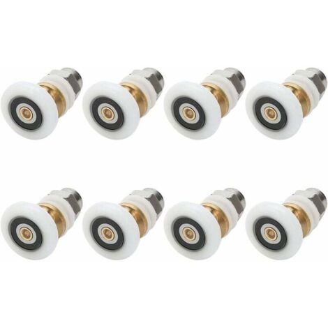 Rulli per doccia da 25 mm, cuscinetti per porta scorrevole della doccia, 8 pezzi