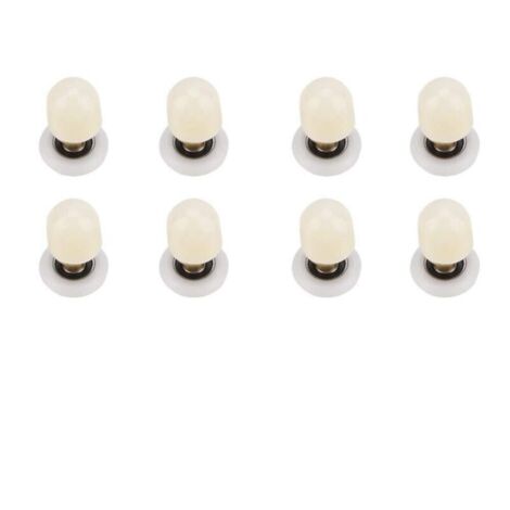 rulli per porta doccia in ottone e ABS, kit per porta scorrevole, ruote per bagno, pulegge resistenti per porta del WC, accessorio ferramenta (27 mm)