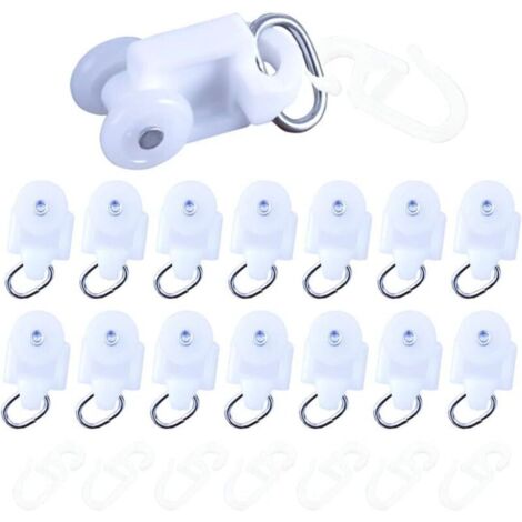 XCVCVB 100 x guide per tende scorrevoli per tende in plastica, ganci per tende lunghi e