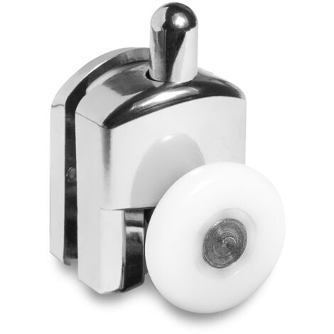 Rulli singoli Armazi per cabine, 25 mm, cromati, 2 pezzi.