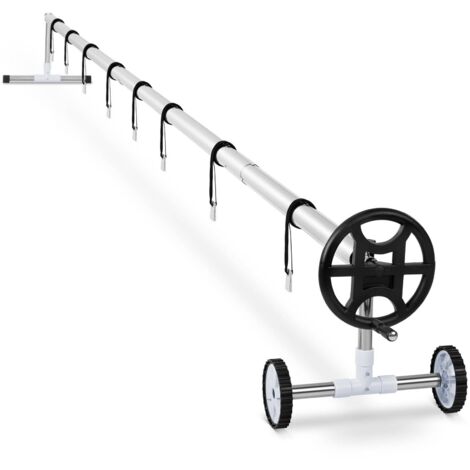 VidaXL Rullo Per Copertura Piscina In Acciaio Inox | Telescopico Da 2 A 4 Metri | Con Manovella E Ruote | Facile Da Montare