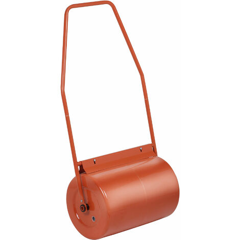 Rullo Compressore per Prato 44Kg in Acciaio Ø30x44cm Agrati Rosso