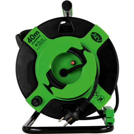 Rullo Drum 40m Plastica IP 44 H05RR-F3G nero-verde