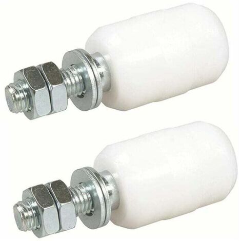 Rullo guida superiore, nylon, 2 unità, rulli per cancelli scorrevoli, fissaggio a barra filettata, rullo guida o oliva per cancelli scorrevoli o altre applicazioni (40 x 60 mm) Carivent