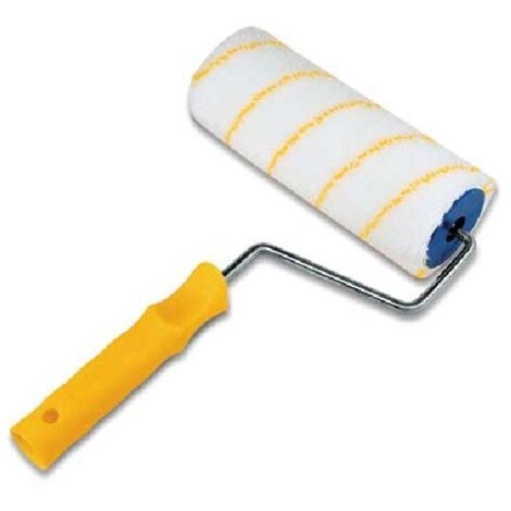 Rullo Manchester Cinghiale acrilico 20 cm bianco riga gialla