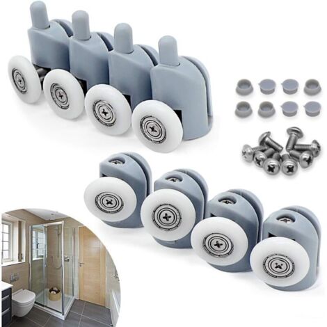Rullo per porta scorrevole da 23 mm, 8 pezzi di ruote per porta per cabina bagno