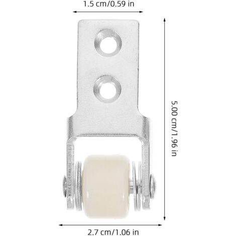 Rullo per porta scorrevole in nylon bianco per mobili multiuso e accessori per porte
