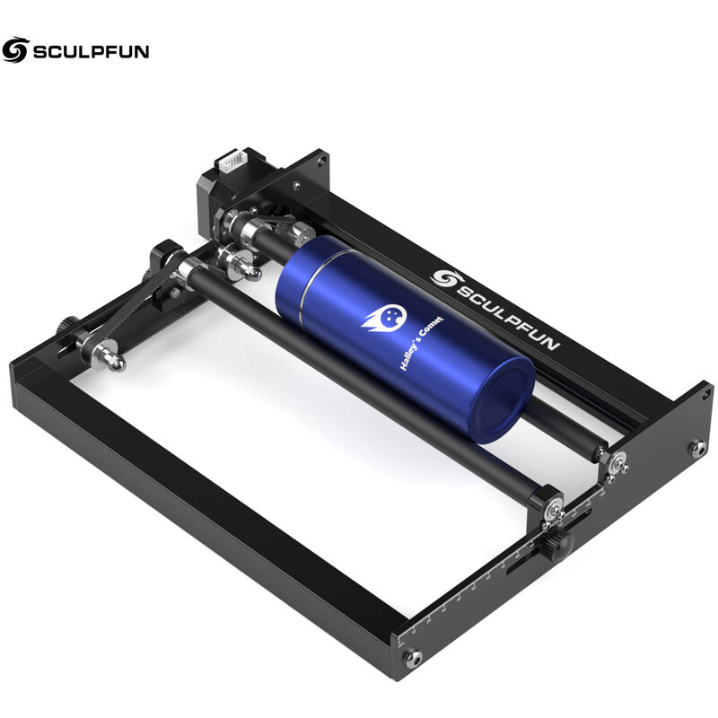 Image of Sculpfun - Rullo rotante laser Il rullo rotante dell'asse y può ruotare di 360°, diametro di incisione 6-150 mm, utilizzato per l'incisione laser di