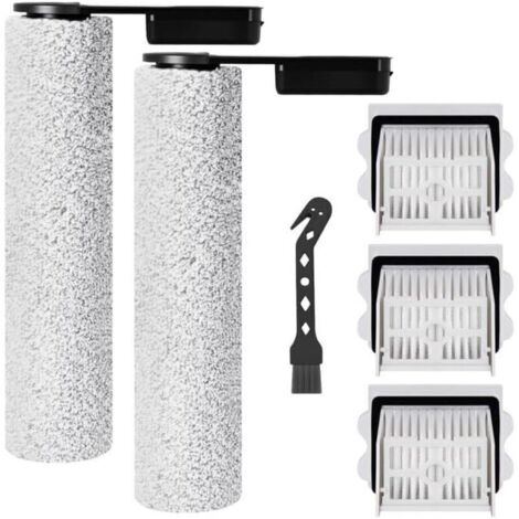 Rullo spazzola di ricambio e filtro HEPA per aspirapolvere Roborock Flexi Lite, 2 rulli spazzola, 3 filtri HEPA, 1 spazzola di pulizia