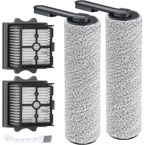 Rullo spazzola di ricambio e filtro HEPA per Floor One S5 Combo compatibili con l'aspirapolvere Tineco Floor One S5 Combo, 2 spazzole a rullo + 2 filtri