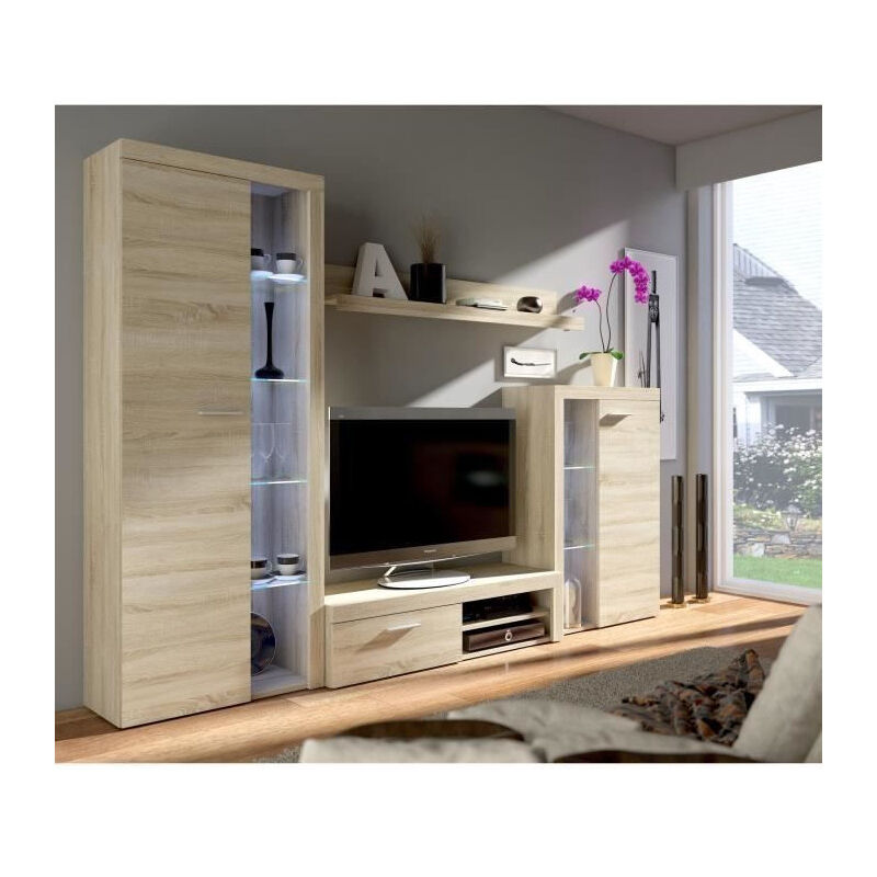 Les Tendances - rumba Meuble tv contemporain decor chene sonoma - l 120 cm