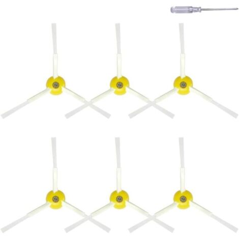 Rumba Pièces de rechange pour brosse latérale iRobot Roomba 600 700 800 900 Series 675 692 694 677 671 614 980 960 985 981 880 860 850 861 866 870 890 Kit d'accessoires pour aspirateur, 6 brosses laté