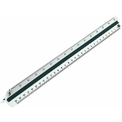 Rumold 150/1/30 Dreikantmaßstab 150 Règle triangulaire plastique blanc 30 cm