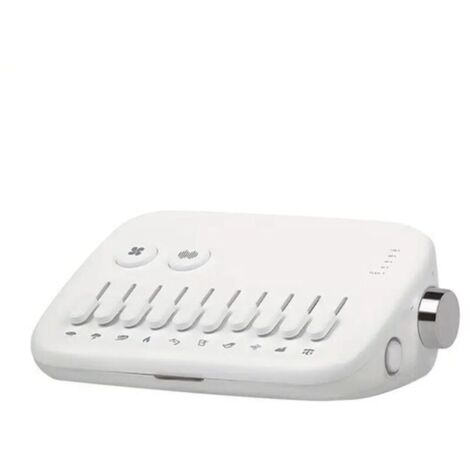 Rumore bianco - Macchina per rumore bianco - Dispositivo per rumore bianco - Aiuto per dormire per adulti - 10 suoni naturali rilassanti - Portatile - Con luce respiratoria - Funzione di riduzione del