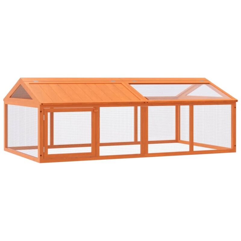 Run Box Brown 200x112.5x74 Cm Solid Wood Pine Vidaxl
