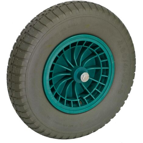 platten Reifen einer Scheibtruhe mit PU Schaum (Bauschaum) füllen -  Zwergenwerkstatt 