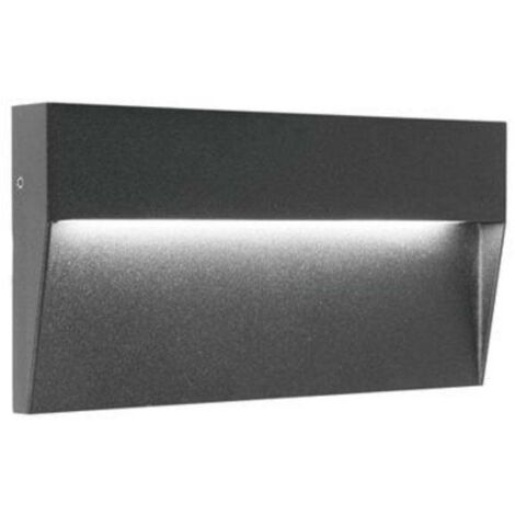 Runde Aluminiumguss-Wandleuchte mit satiniertem Diffusor - 6W, 777 Lumen, Graphit