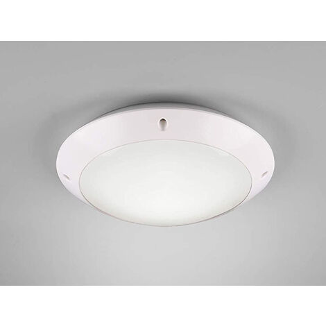 Runde Außendeckenleuchte Wandlampe CAMARO in Weiß matt - 26 cm