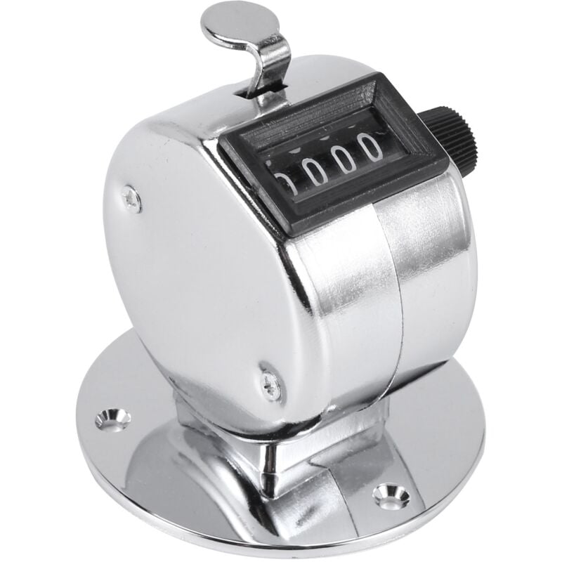Image of Runde Basis 4-stellige manuelle Hand Tally Mechanische Palm Click Counter