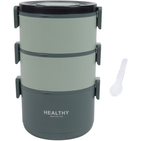 Runde Bento-Box 2200 ml mit herausnehmbaren Fächern, ideal für Büro, Picknick oder Studenten, tragbares, umweltfreundliches Design