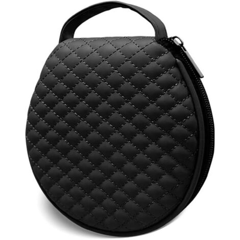 Runde CD-Tasche aus PU-Leder mit Reißverschluss – Bietet Platz für 20 CDs, wasserdicht, für Reisen/Auto/Zuhause
