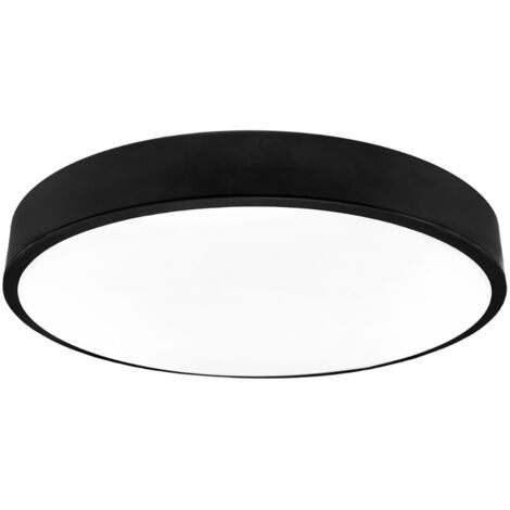 Runde Deckenleuchte LED Deckenlampe 36W schwarz 40cm