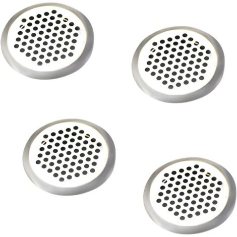 Runde Edelstahl-Lüftungsgitter mit 35 mm Maschenweite – Für Küche, Bad und Schränke, 4er Set
