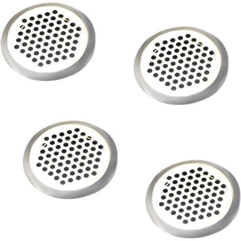Runde Edelstahl-Lüftungsgitter mit 35 mm Maschenweite – Für Küche, Bad und Schränke, 4er Set