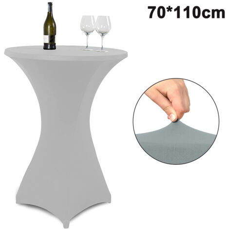 Runde, elastische Cocktailtischdecke, in vier Richtungen dehnbar, ideal für Gartenpartys, DJ-Services, Ausstellungen, Bankette, Hochzeiten und andere Anlässe.